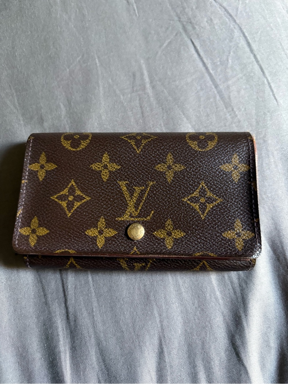 Louis Vuitton Monogram Canvas Trifold Wallet in Brown and Gold